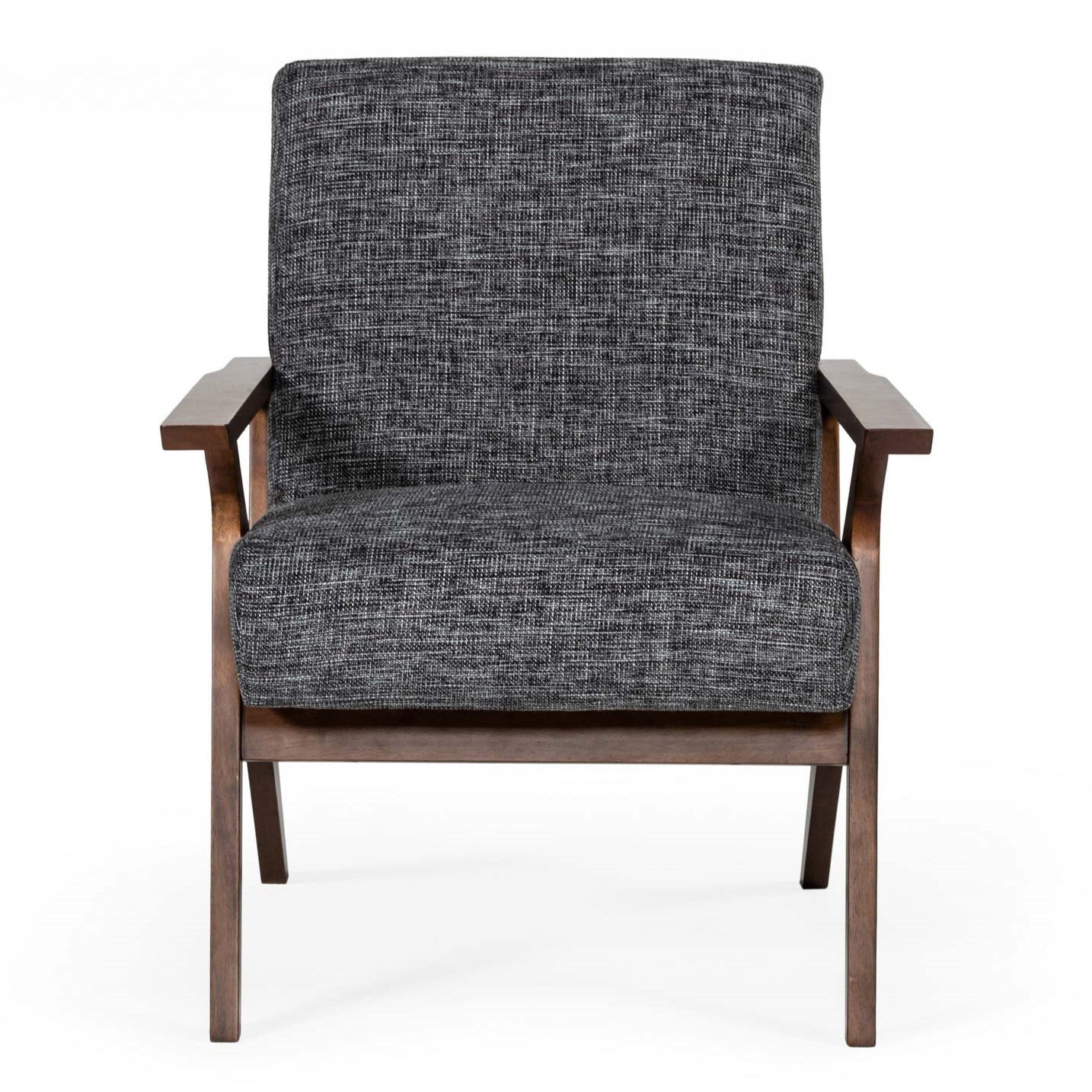 Candea - Mid-Century Walnut and Grey Accent Chair - image 4