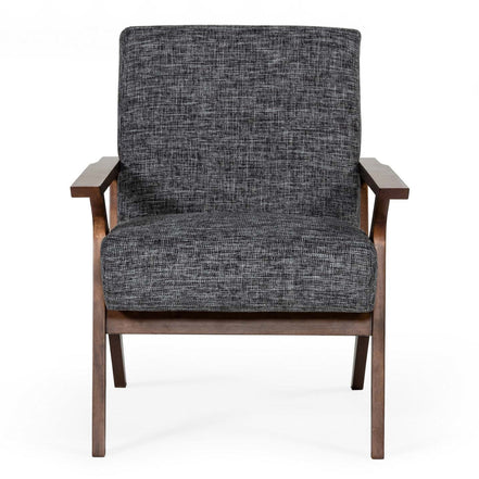 Candea - Mid-Century Walnut and Grey Accent Chair - image 4