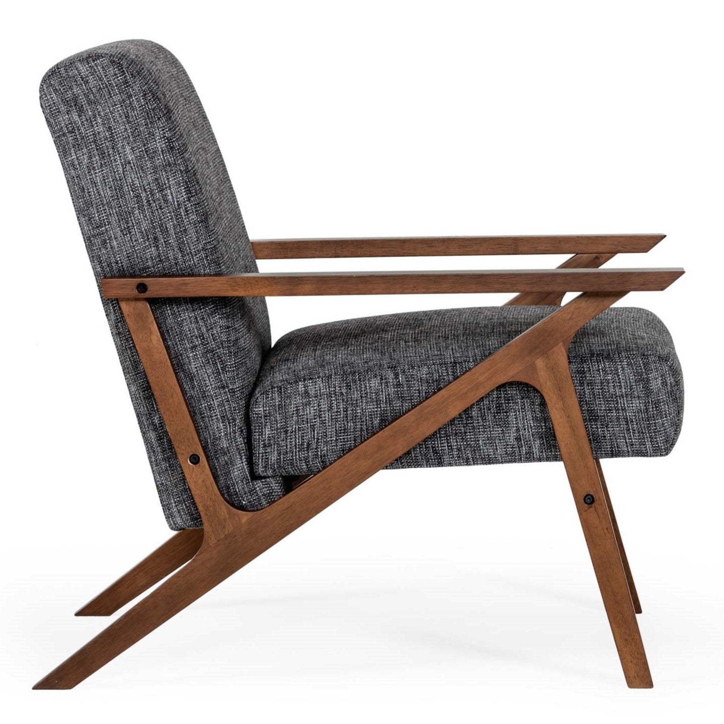 Candea - Mid-Century Walnut and Grey Compact Loveseat - image 5