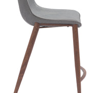 Magnus Barstool (Set of 2) Slate Gray & Walnut