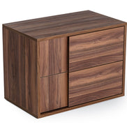 Asus - Italian Modern Walnut Nightstand