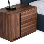 Asus - Italian Modern Walnut Nightstand - image 2