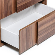 Asus - Italian Modern Walnut Nightstand - image 3