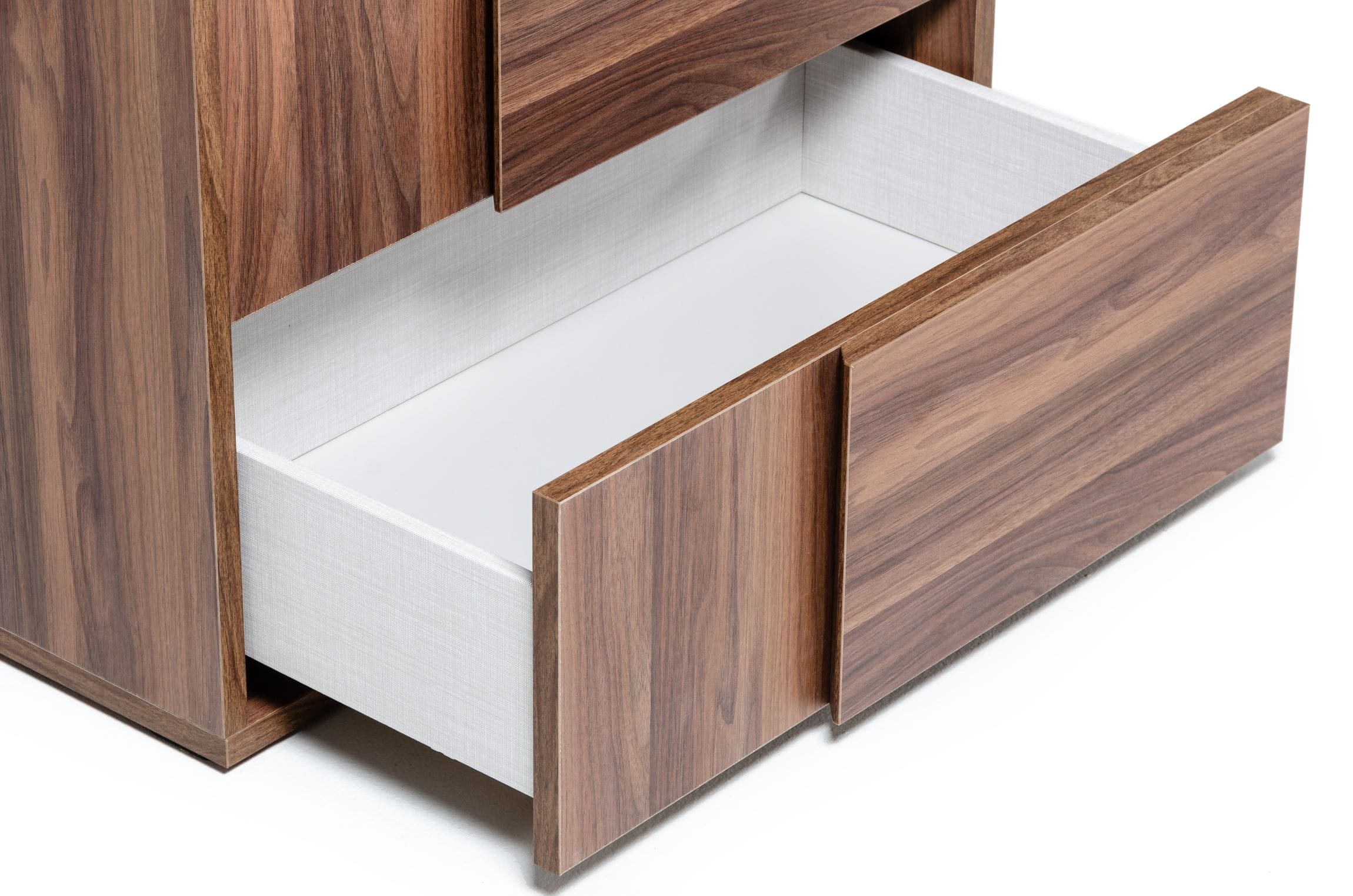 Asus - Italian Modern Walnut Nightstand - image 3