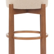 Nade Barstool (Set of 2) Beige & Walnut