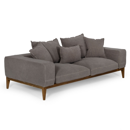 Corina - Modern Grey Fabric Sofa - image 2