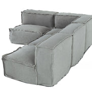 Navstar - Contemporary Grey Fabric Modular Sectional Sofa - image 3