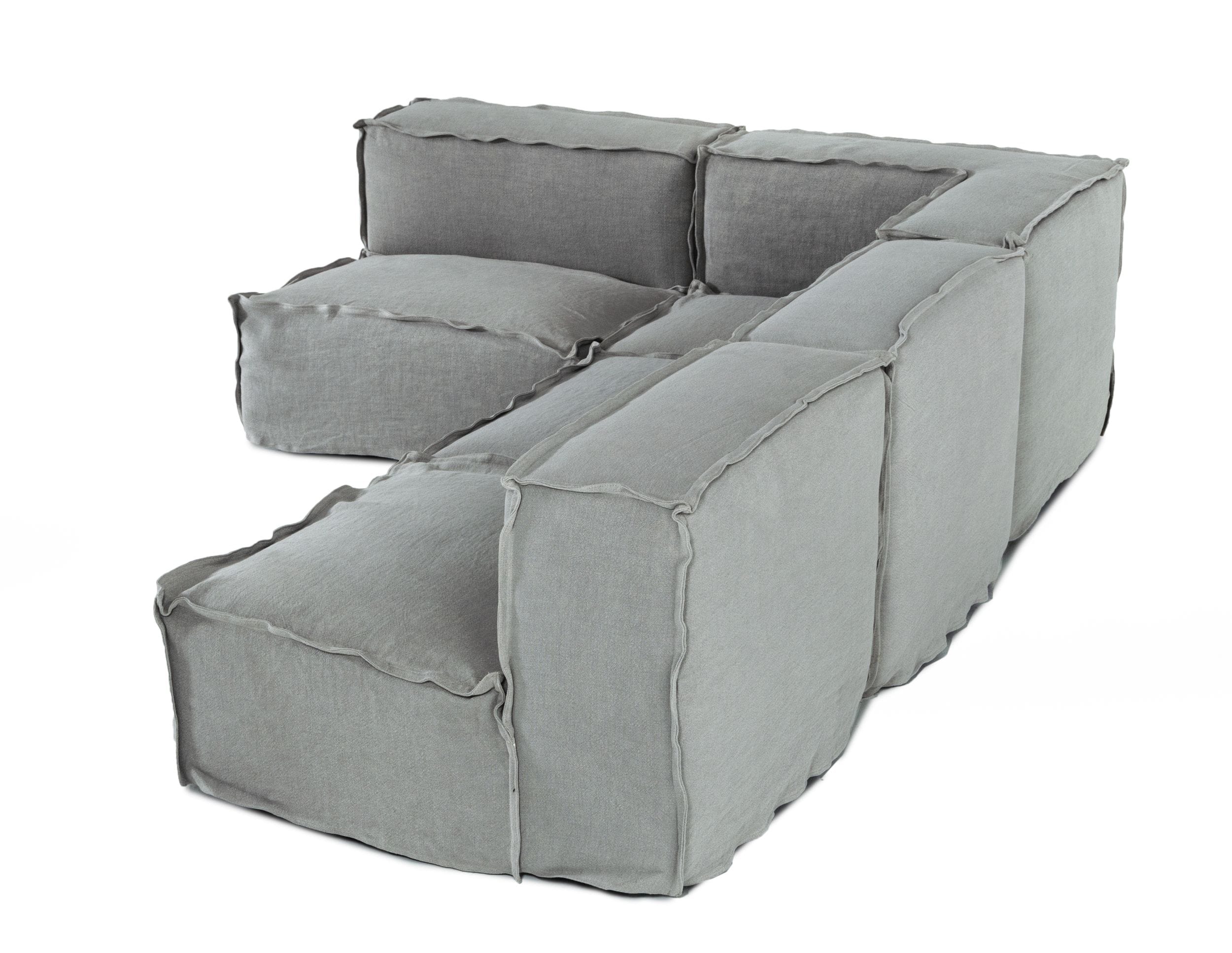 Navstar - Contemporary Grey Fabric Modular Sectional Sofa - image 3