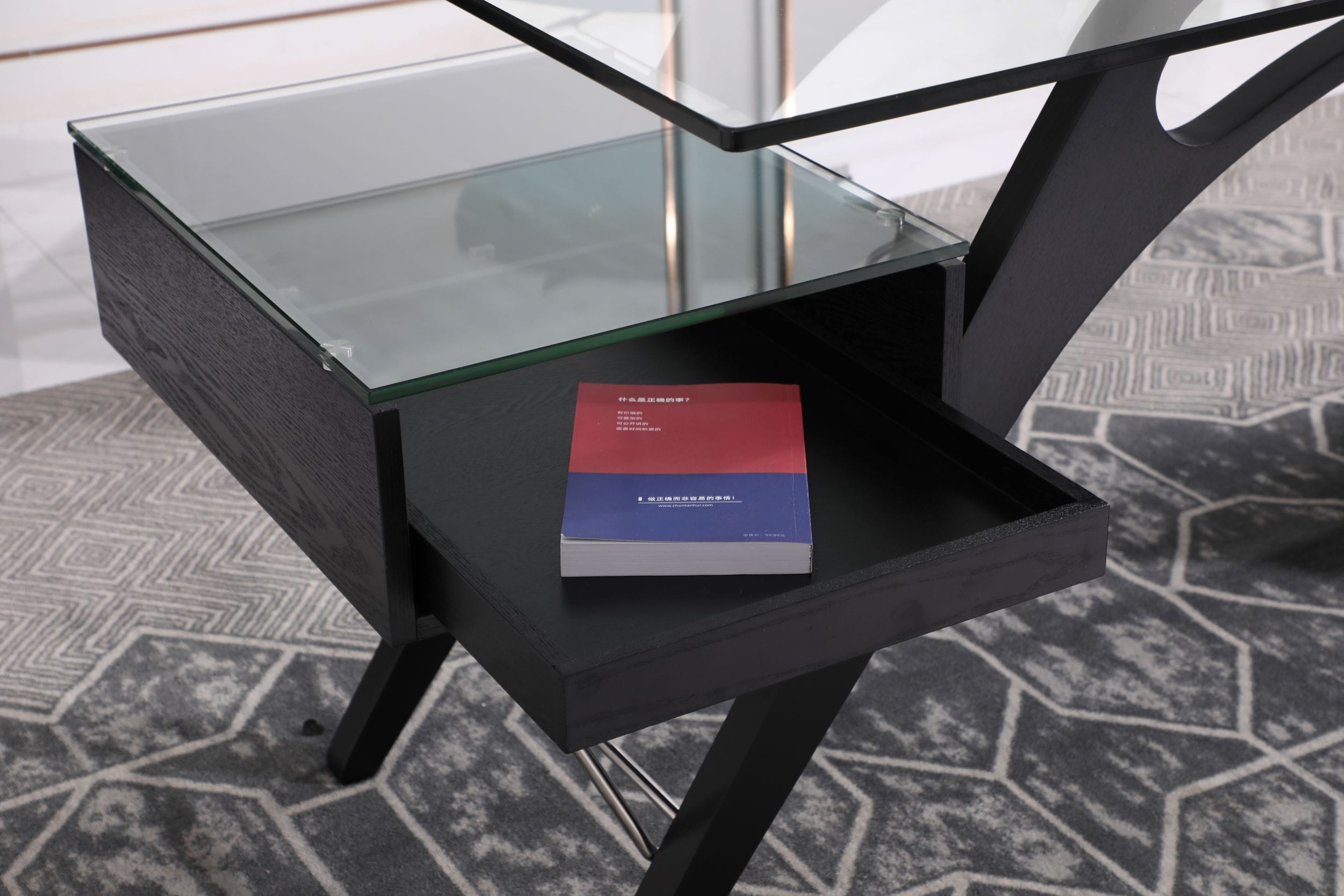Suffolk - Contemporary Black Ash Desk - image 5