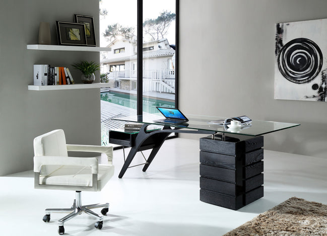 Suffolk - Contemporary Black Ash Desk