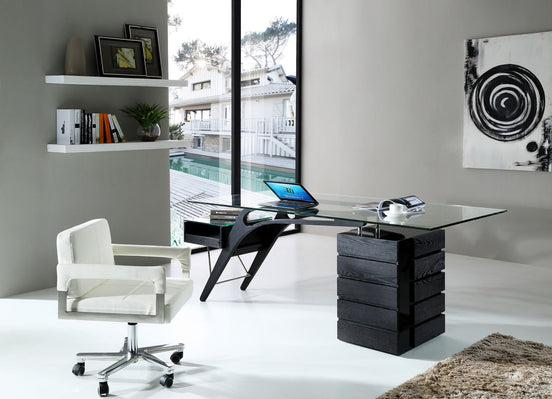 Suffolk - Contemporary Black Ash Desk
