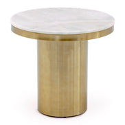 Rocky - Glam White & Gold End Table