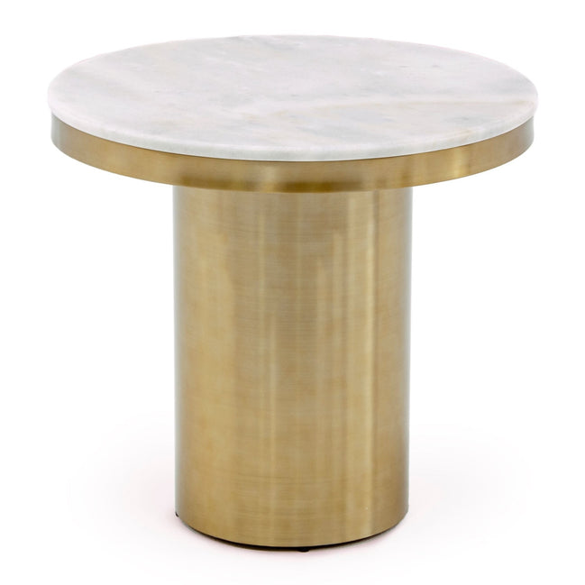Rocky - Glam White & Gold End Table