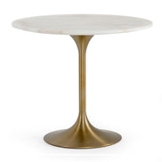 Collins - Glam White Marble & Gold Dining Table - image 3