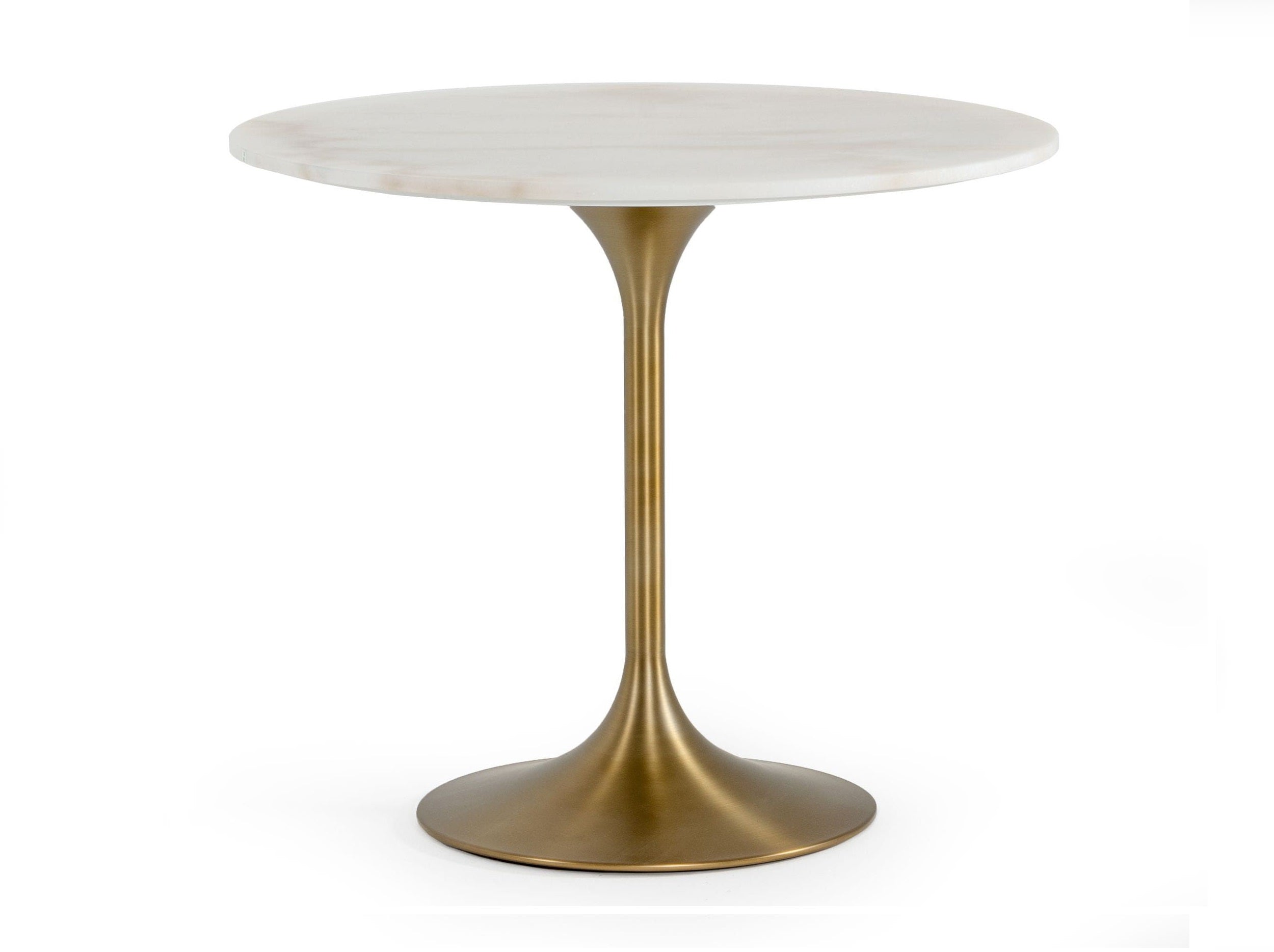 Collins - Glam White Marble & Gold Dining Table - image 3