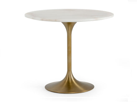 Collins - Glam White Marble & Gold Dining Table - image 3