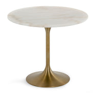 Collins - Glam White Marble & Gold Dining Table - image 4