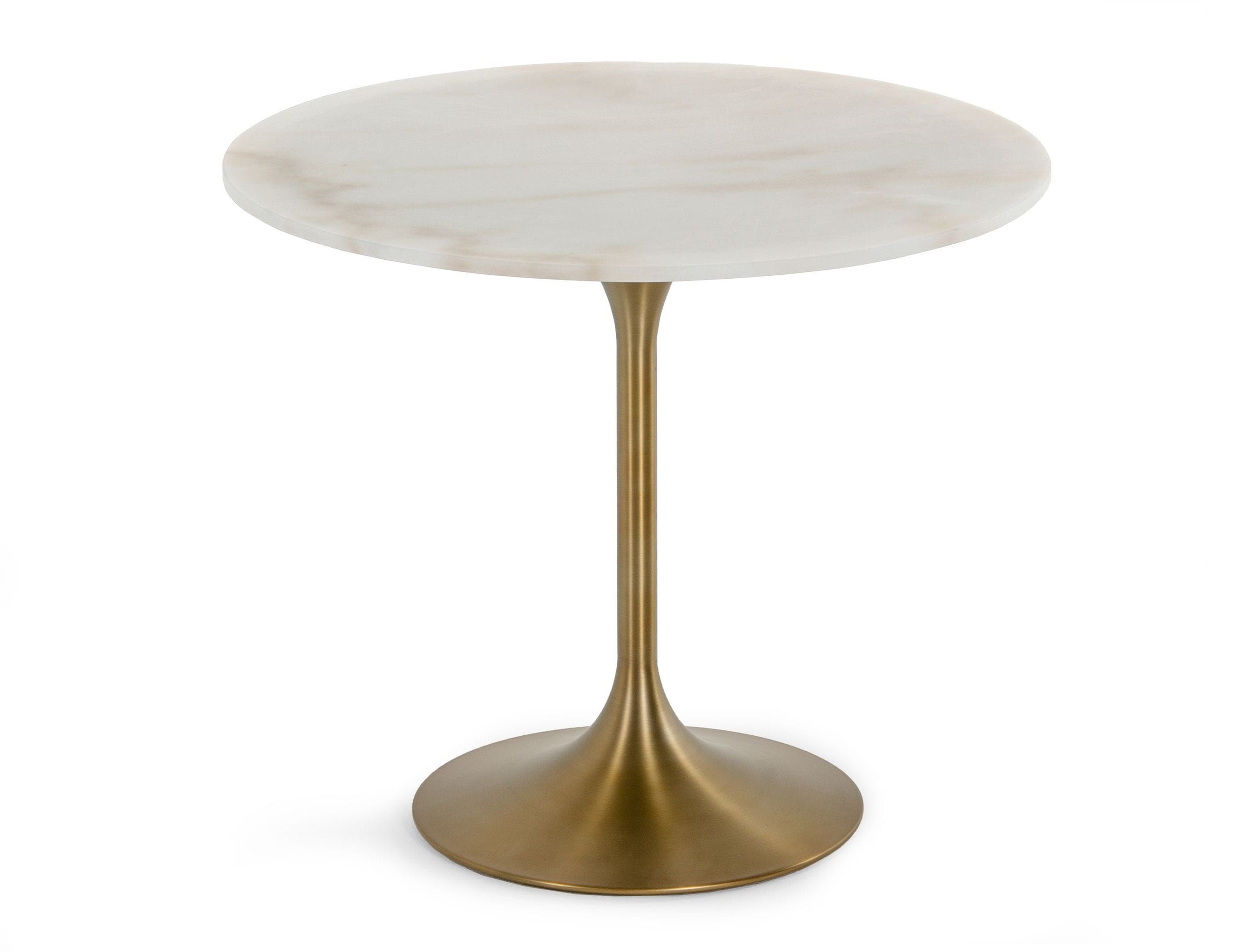 Collins - Glam White Marble & Gold Dining Table - image 4