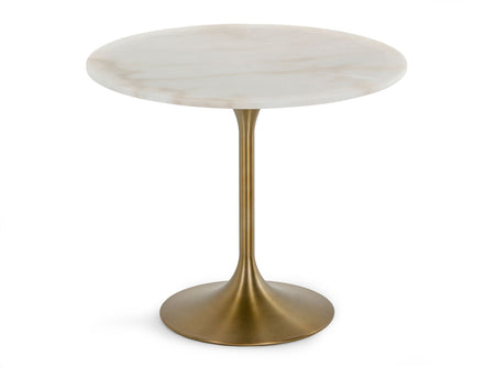 Collins - Glam White Marble & Gold Dining Table - image 4