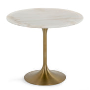 Collins - Glam White Marble & Gold Dining Table
