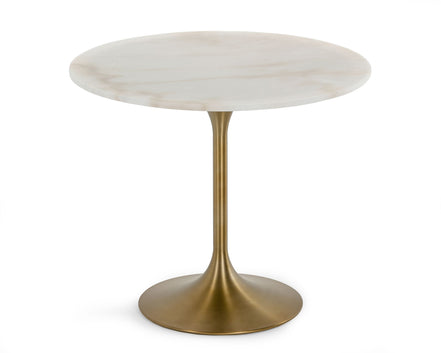 Collins - Glam White Marble & Gold Dining Table