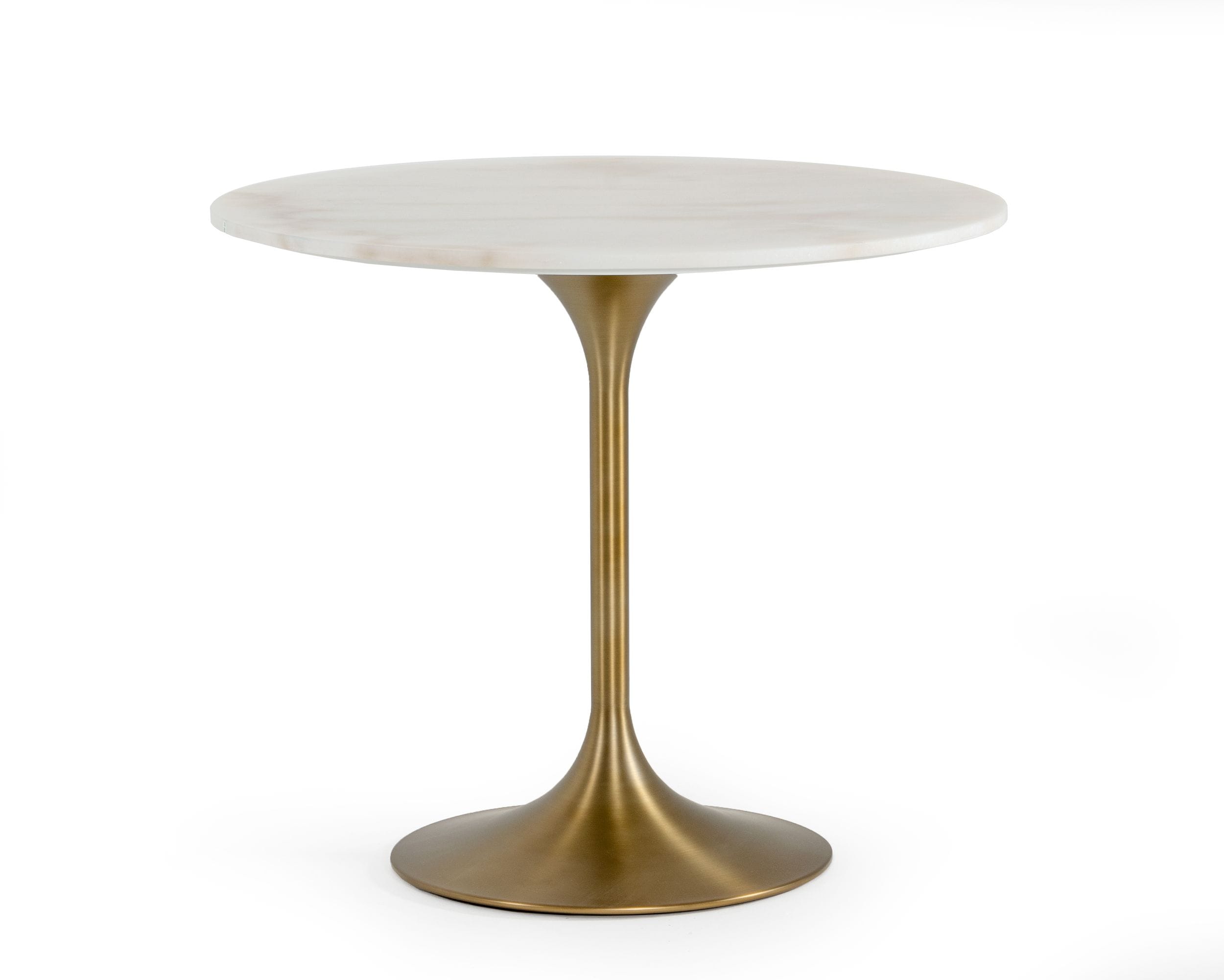 Collins - Glam White Marble & Gold Dining Table - image 2