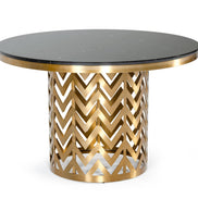 Kowal - Glam Black Marble Dining Table