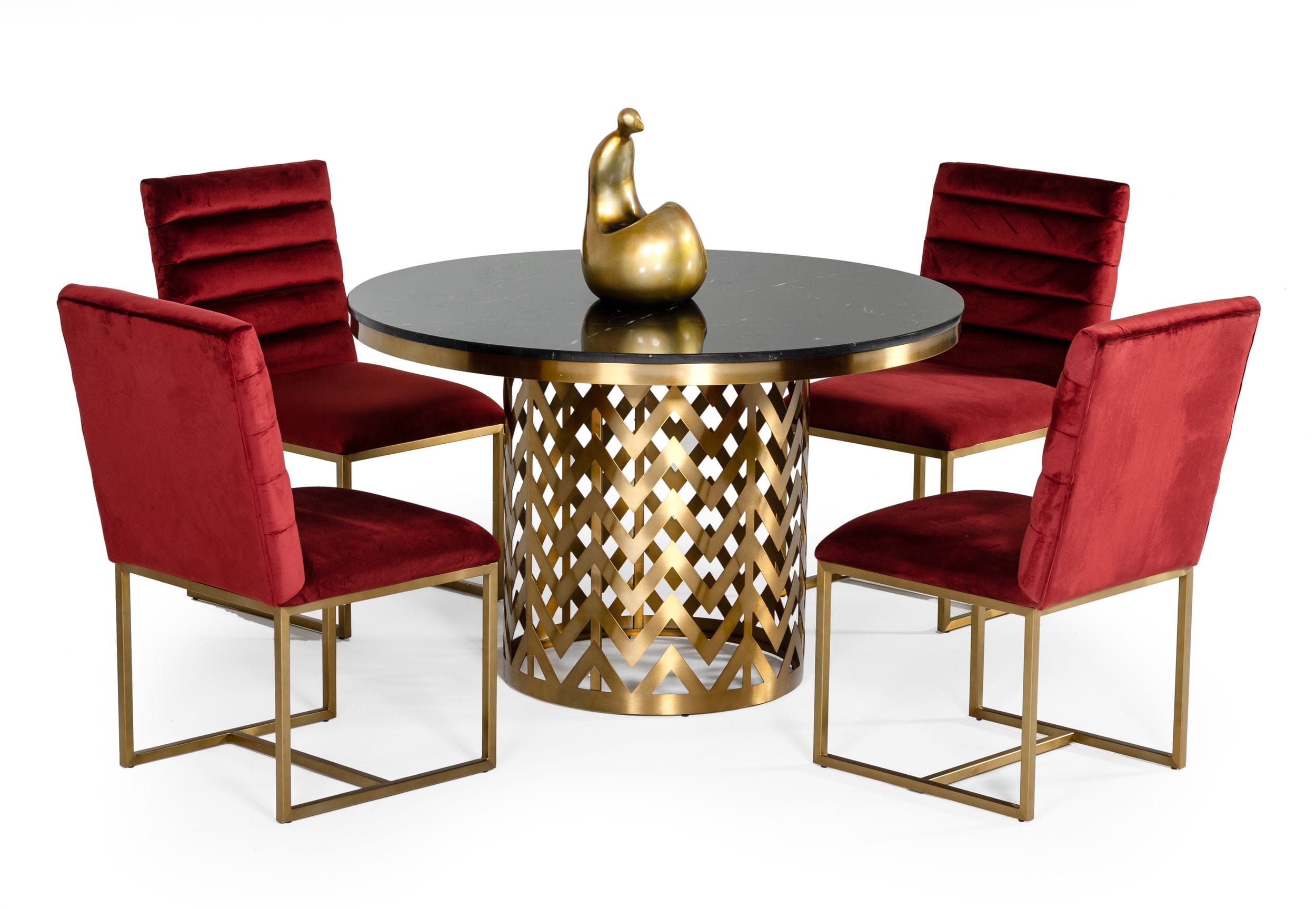 Kowal - Glam Black Marble Dining Table - image 3