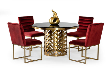 Kowal - Glam Black Marble Dining Table - image 4