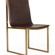 Dalton - Modern Brown Leatherette Dining Chair (Set of 2)