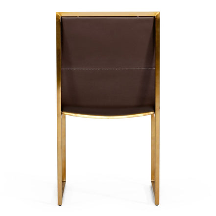 Dalton - Modern Brown Leatherette Dining Chair (Set of 2) - image 4