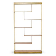 Jessica - Modern Oak & Brass Bookshelf