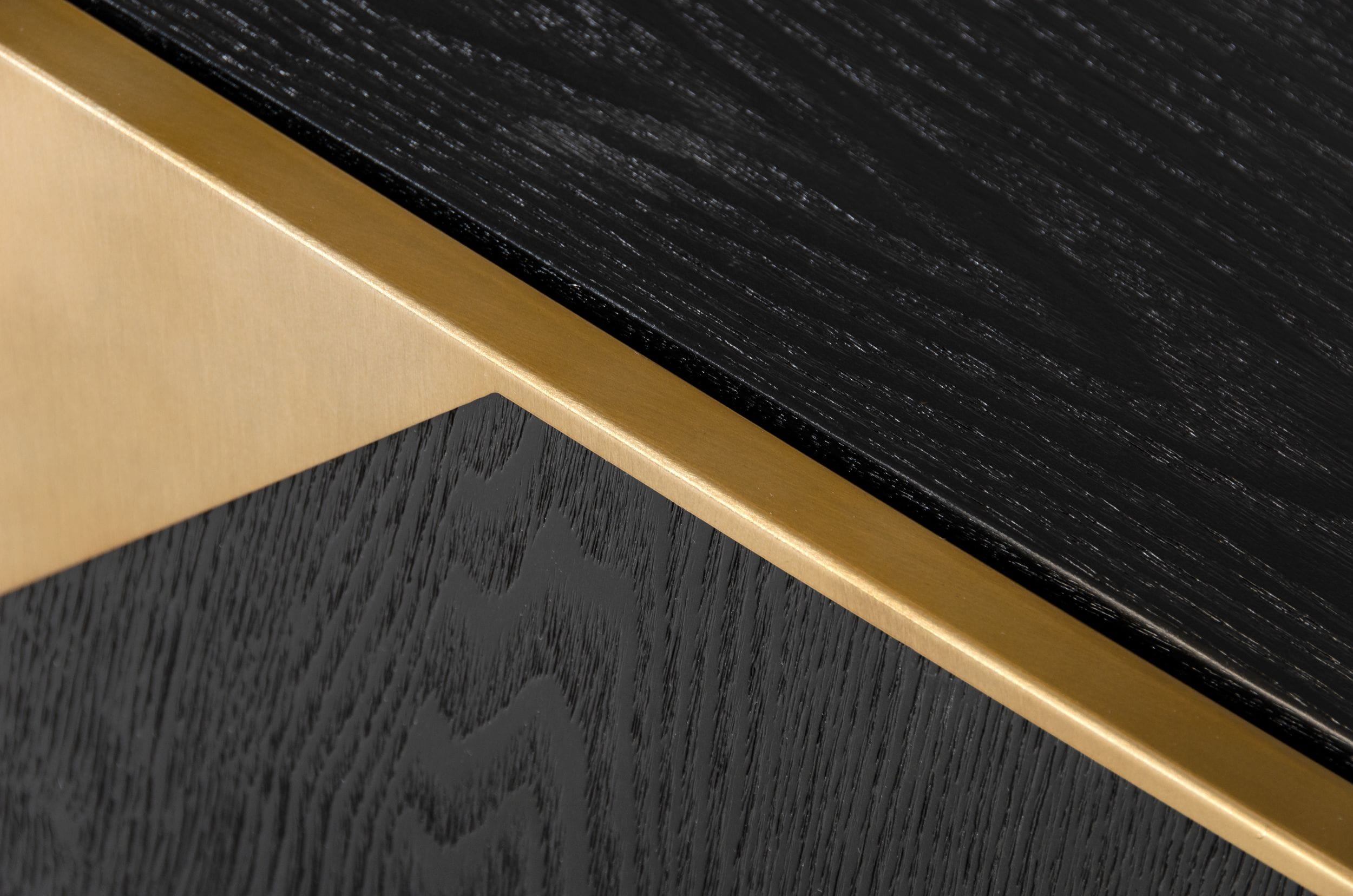 Perret - Glam Black Ash & Brushed Brass Modern Buffet - image 3