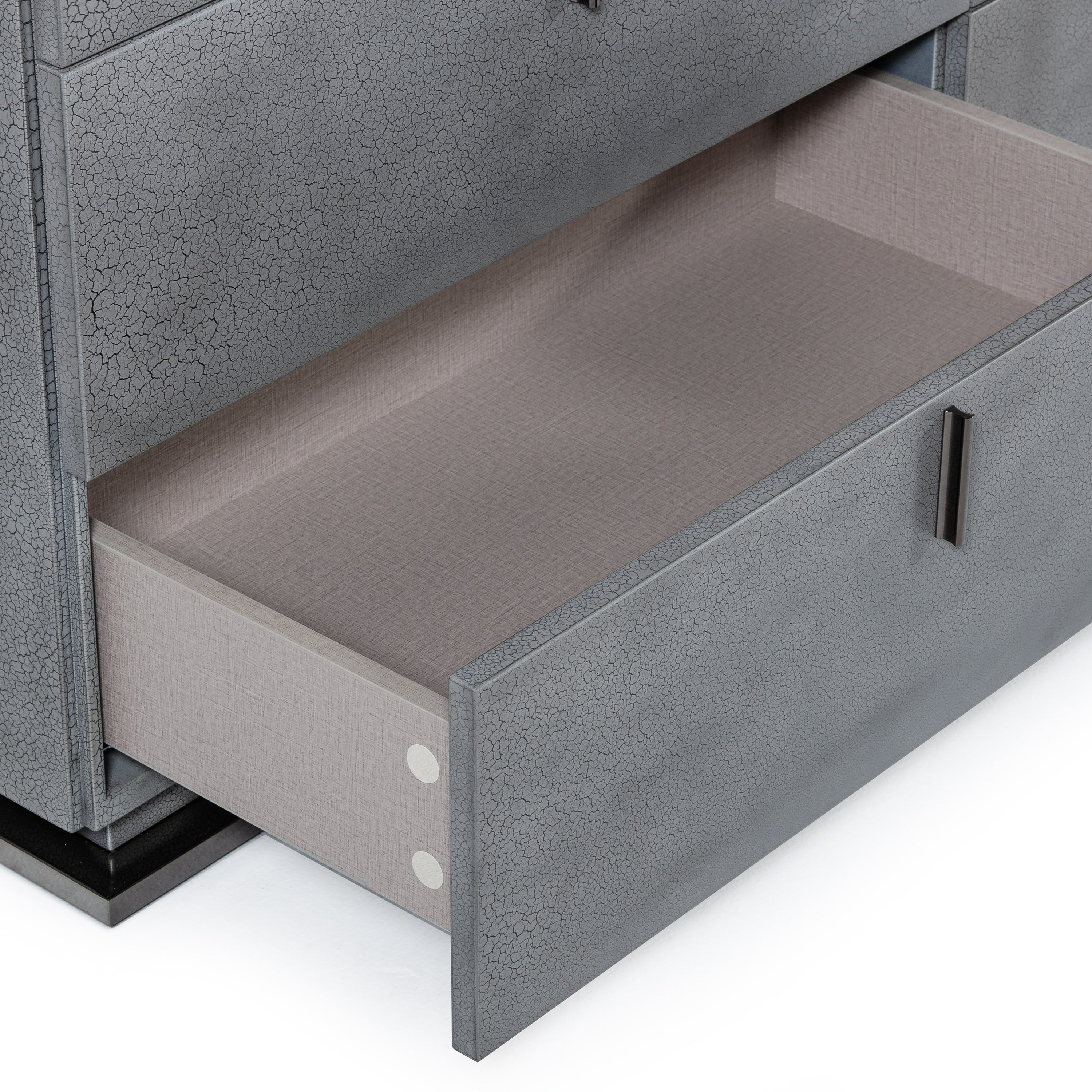 Buckley - Modern Grey Crackle Dresser - image 3