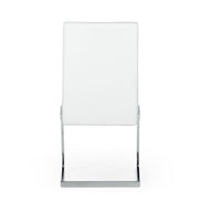 Batavia - Modern White & Stainless Steel Dining Chair (Set of 2) - image 3