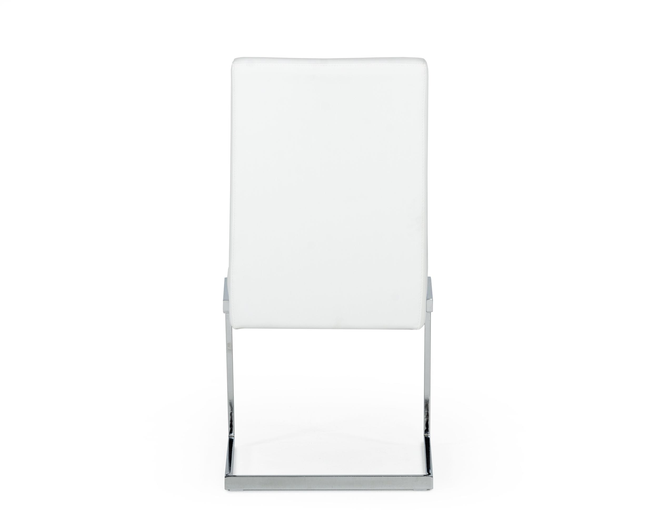 Batavia - Modern White & Stainless Steel Dining Chair (Set of 2) - image 3