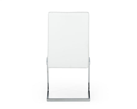 Batavia - Modern White & Stainless Steel Dining Chair (Set of 2) - image 3