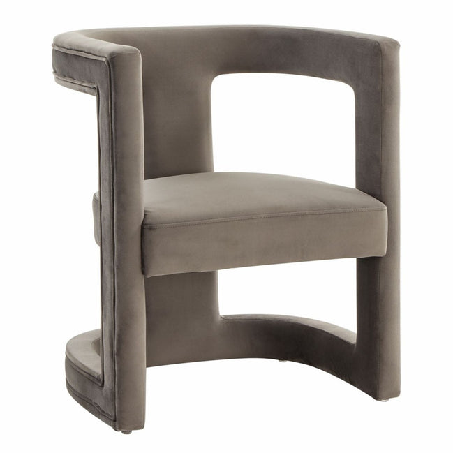 Kendra - Modern Grey Fabric Accent Chair
