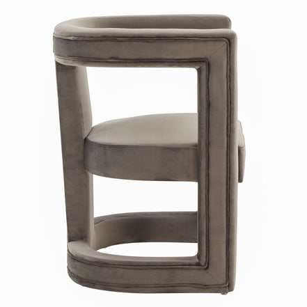 Kendra - Modern Grey Fabric Accent Chair - image 2