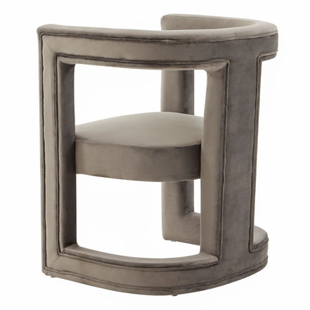 Kendra - Modern Grey Fabric Accent Chair - image 3