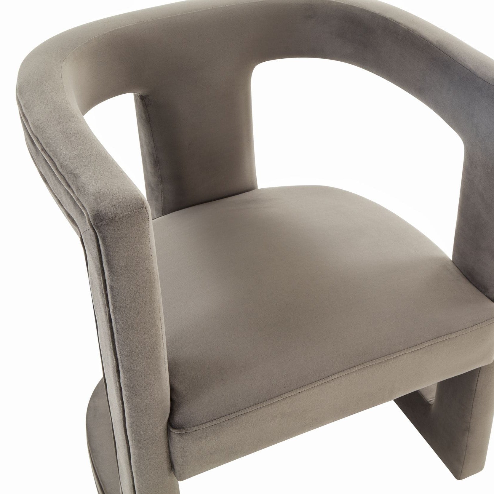 Kendra - Modern Grey Fabric Accent Chair - image 4