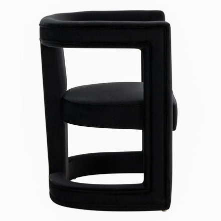 Kendra - Modern Black Fabric Accent Chair - image 2