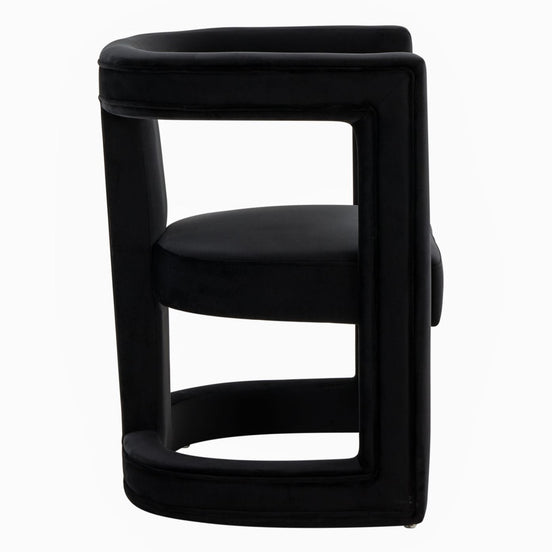 Kendra - Modern Black Fabric Accent Chair - image 2