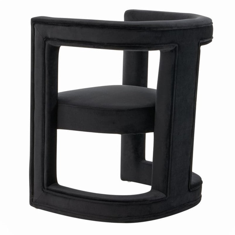 Kendra - Modern Black Fabric Accent Chair - image 3