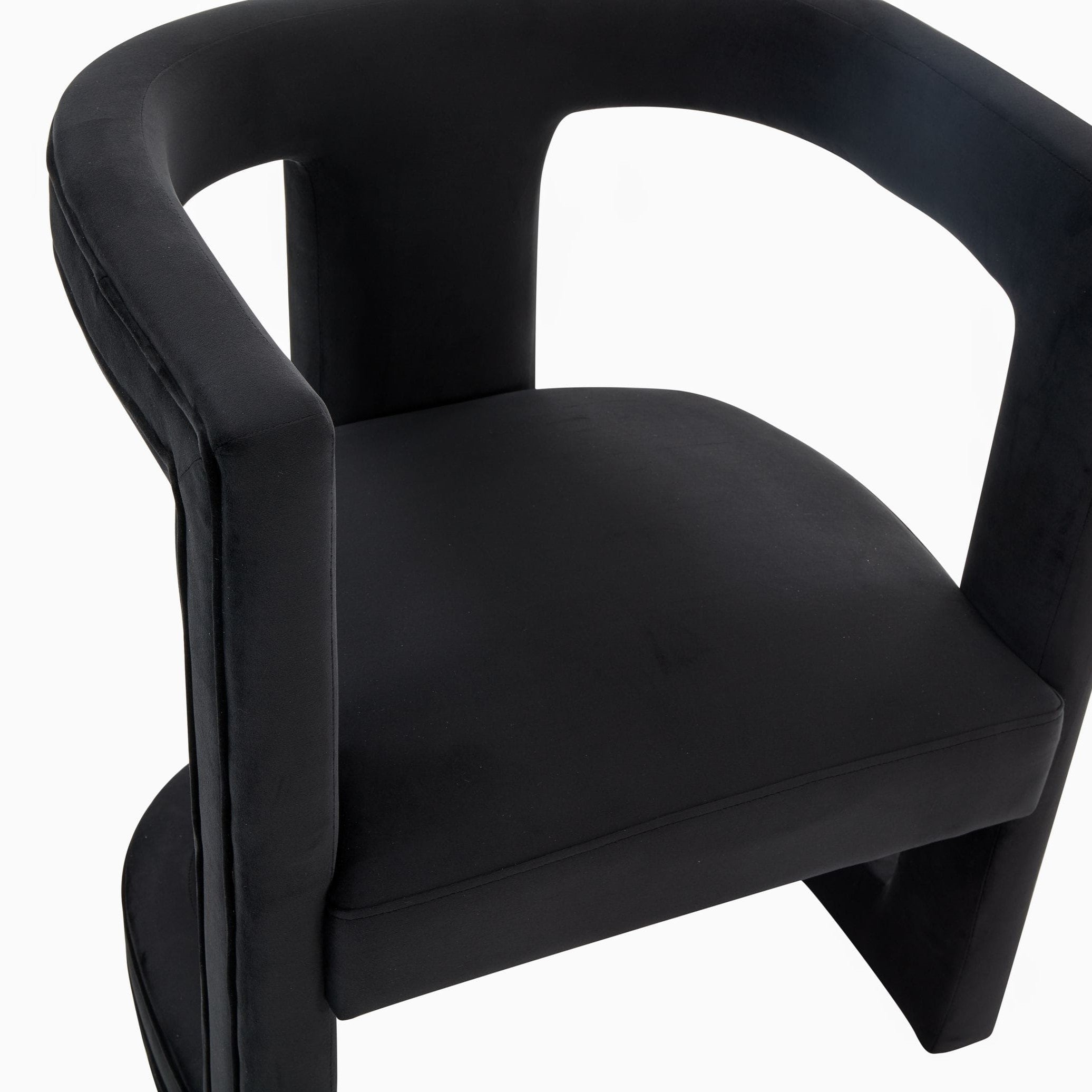 Kendra - Modern Black Fabric Accent Chair - image 4