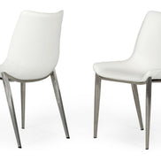 Frasier - Modern White Eco-Leather Dining Chair (Set of 2)