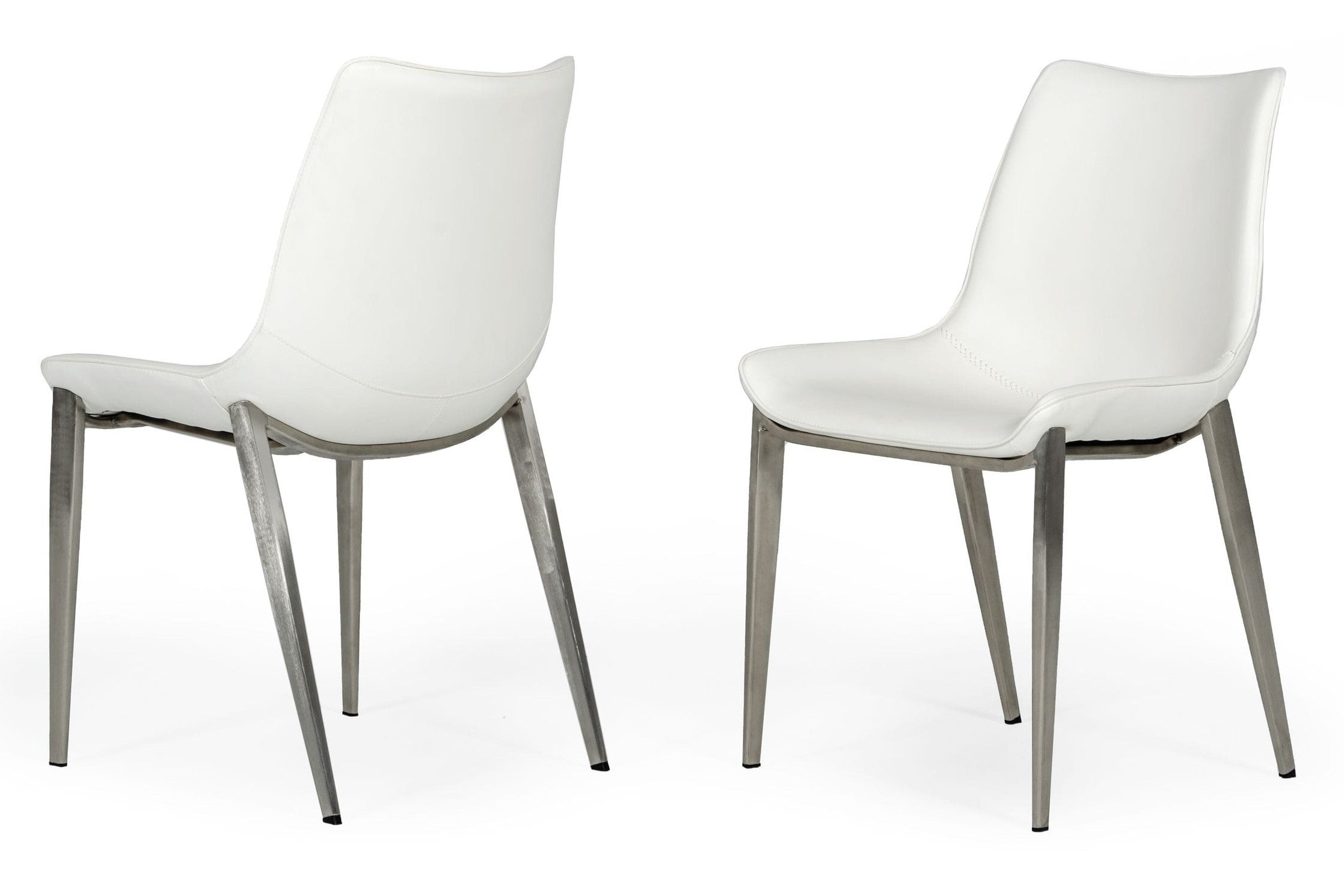 Frasier - Modern White Eco-Leather Dining Chair (Set of 2)