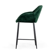 Katrina - Modern Green Fabric Bar Stool - image 2