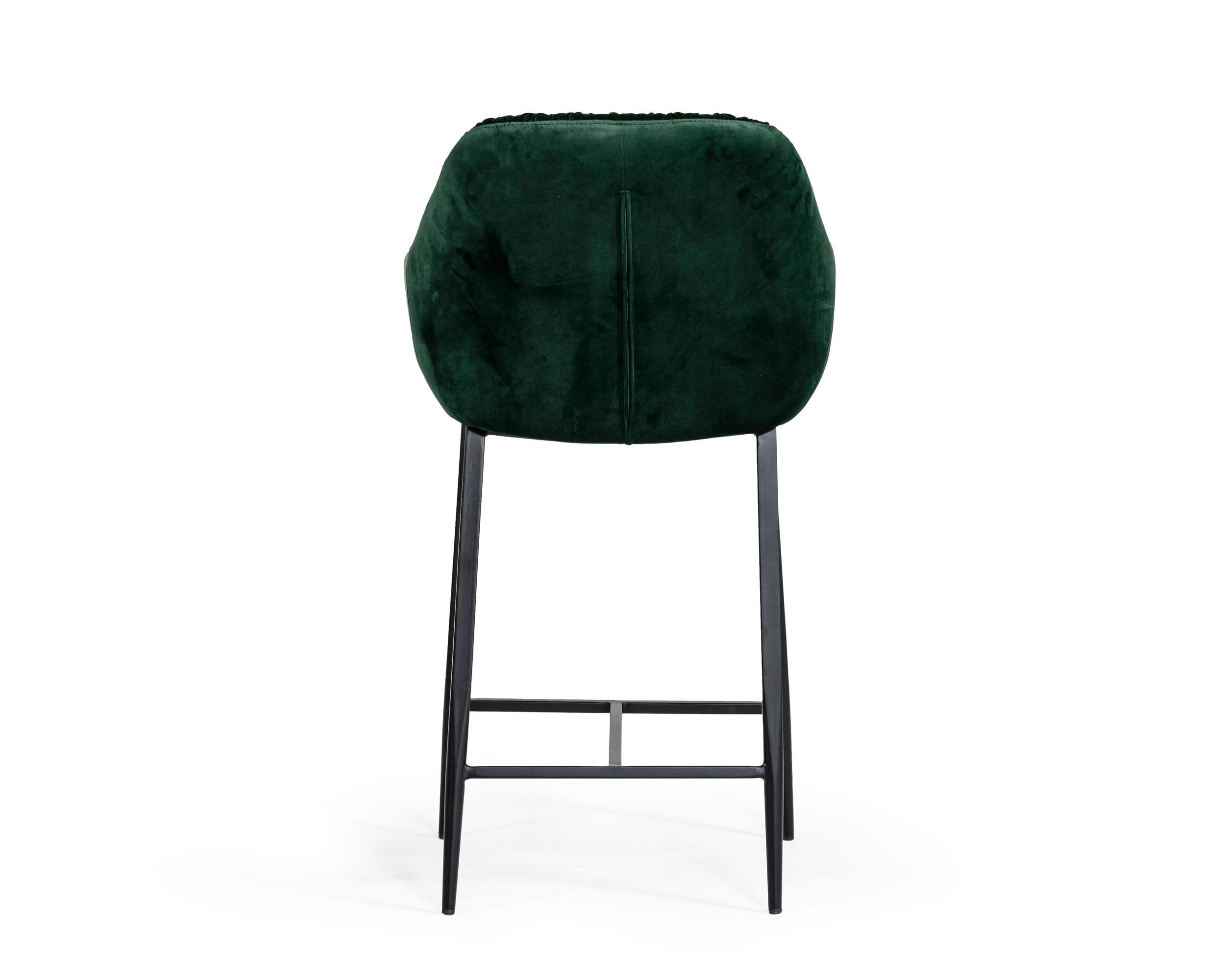 Katrina - Modern Green Fabric Bar Stool - image 3