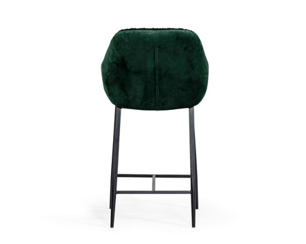 Katrina - Modern Green Fabric Bar Stool - image 3